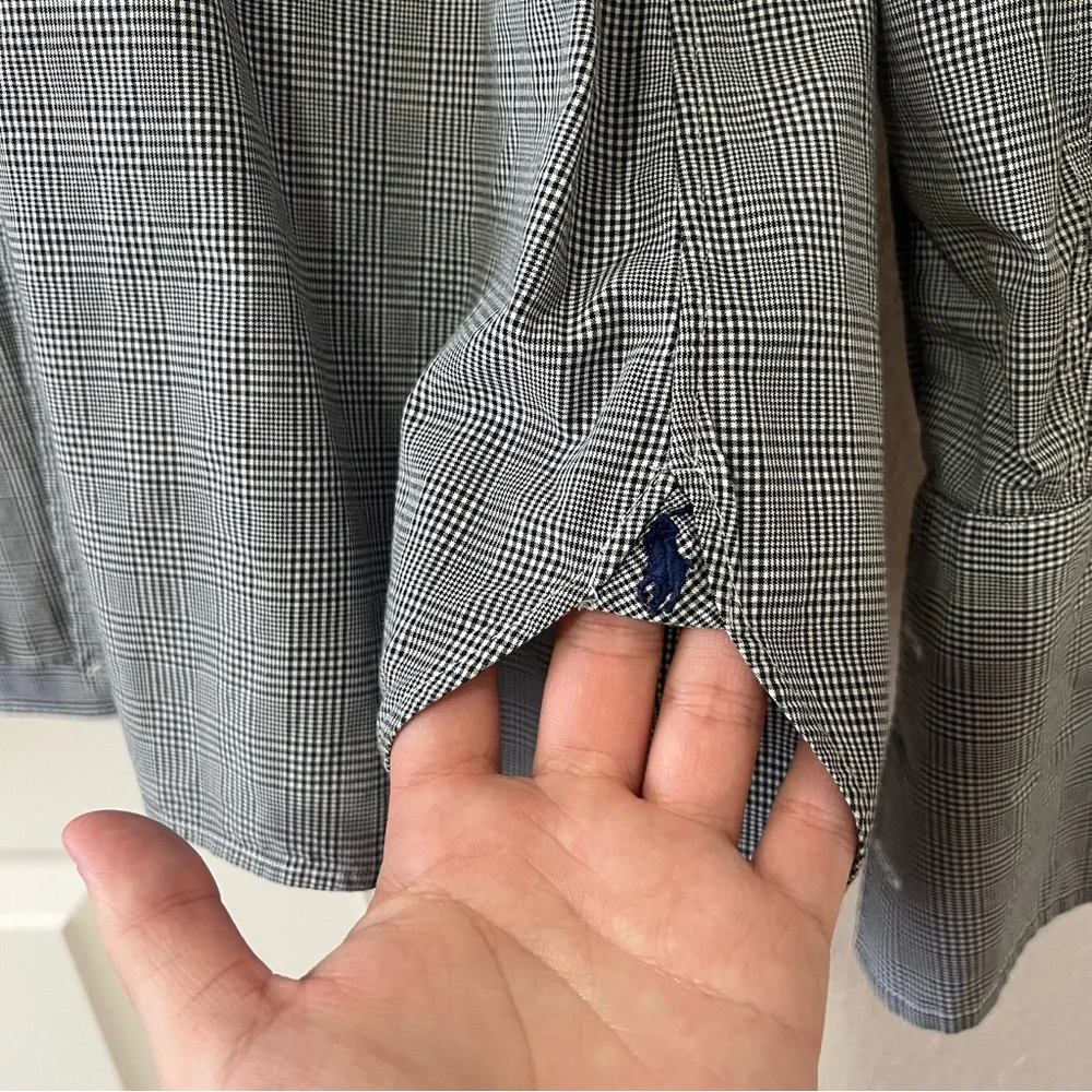 Polo Ralph Lauren Estate Custom Fit Gray Check Dress Shirt Size 16.5 / 42
